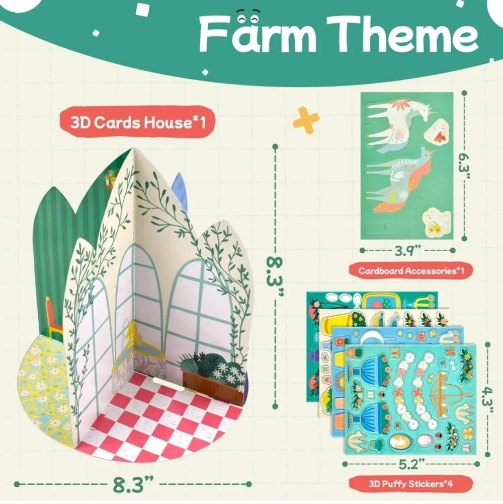 Colorful Unicorn and Garden Playset
